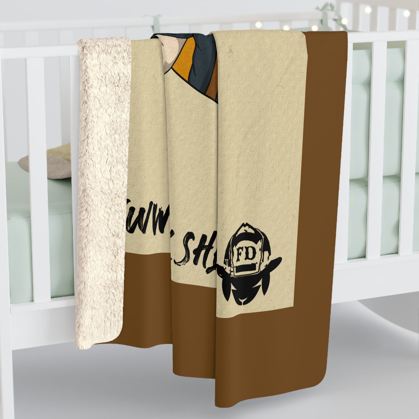 "Reluctantly Approved" Sherpa Station Blanket - Brown Version