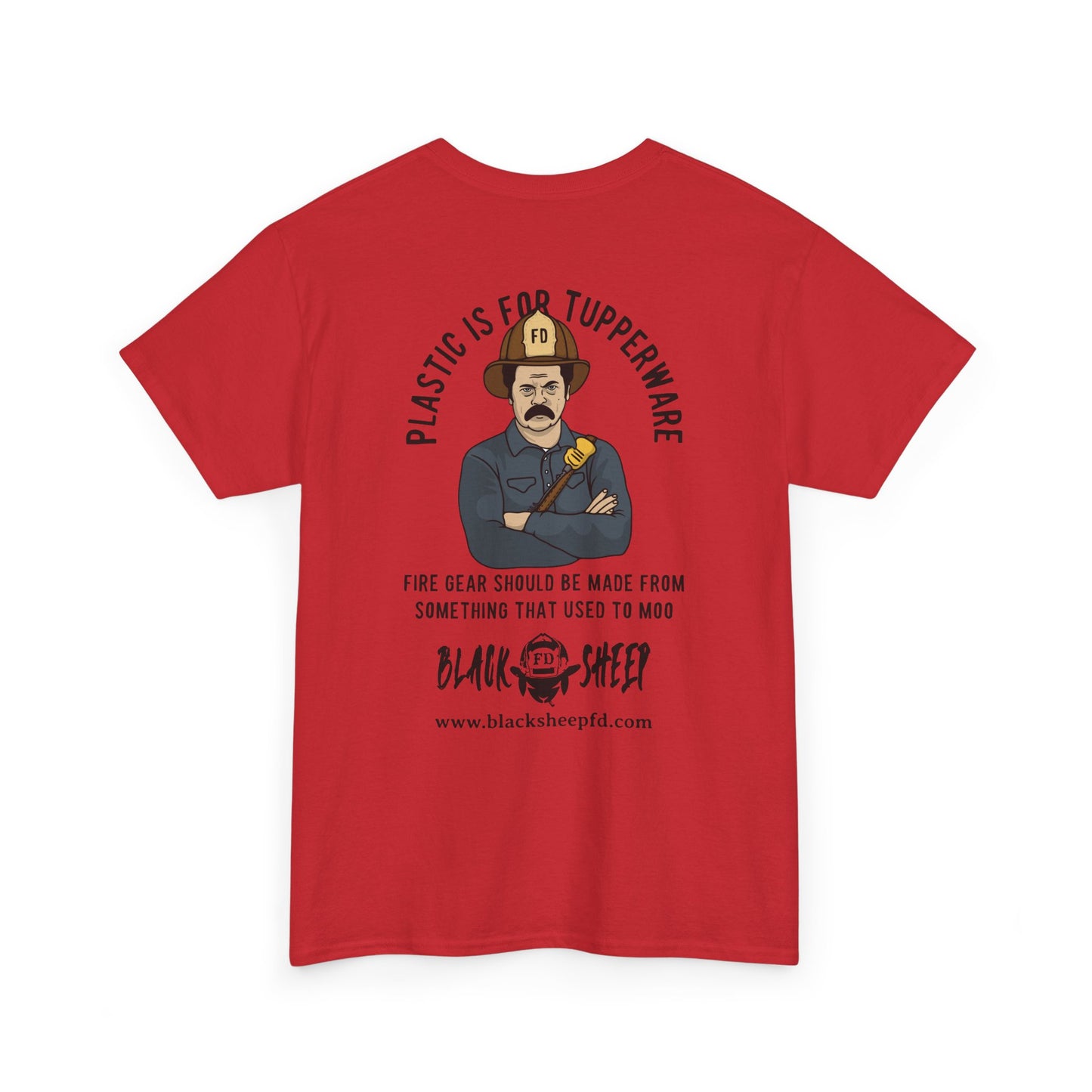 Black Sheep "Plastic Is For Tupperware" Heavy Tee