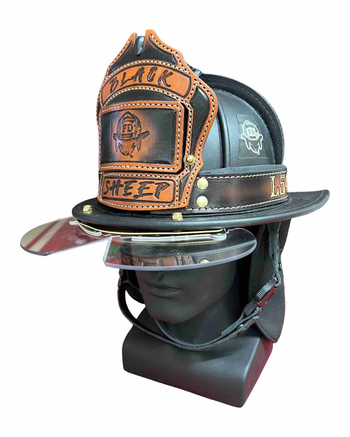 TL2 Leather Firefighter Helmet Band - Personalized