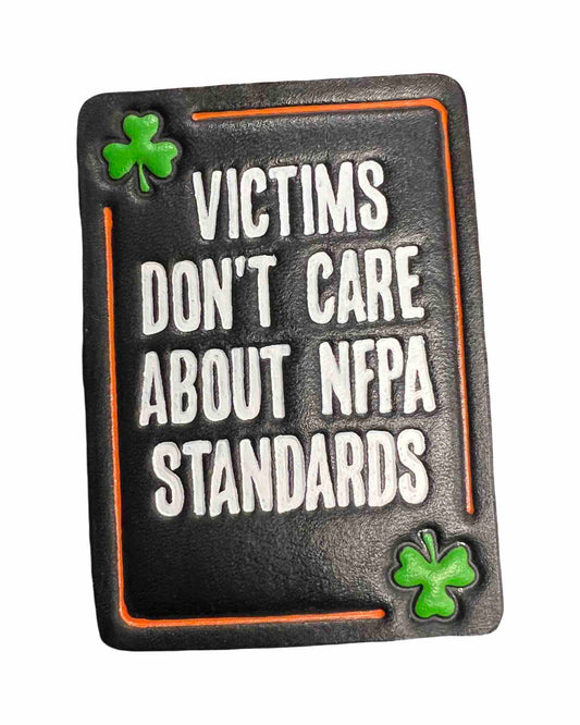 Victims Don't Care Helmet Card (Shamrock & Orange Line Version)