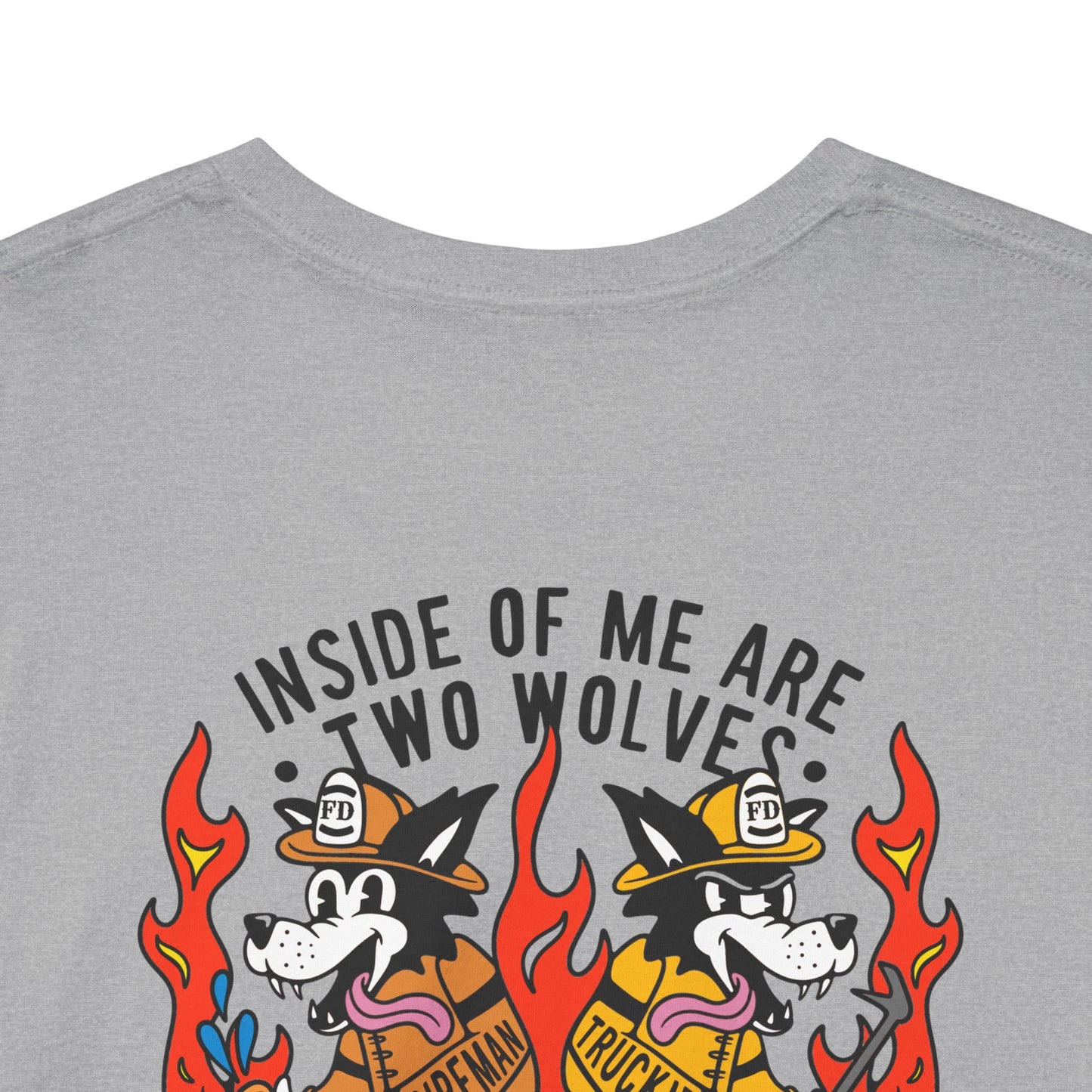 "Inside of Me Are Two Wolves" Heavy Cotton Style Tee