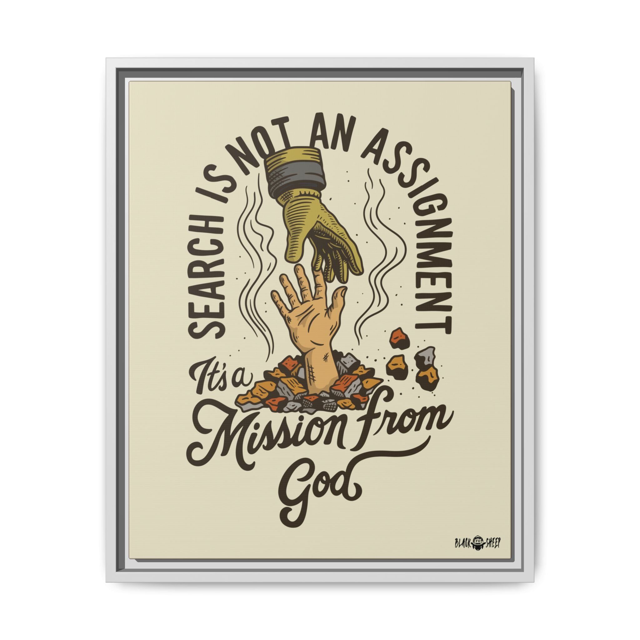 Black Sheep "More Than An Assignment" Framed Canvas Art by M.Premo