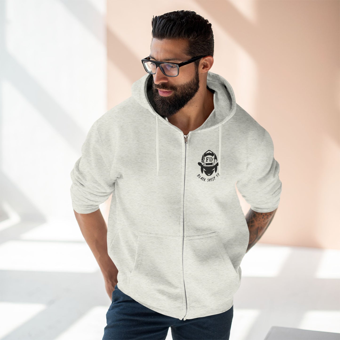 "Plastic is For Tupperware" Black Sheep FD Full Zip Hoodie