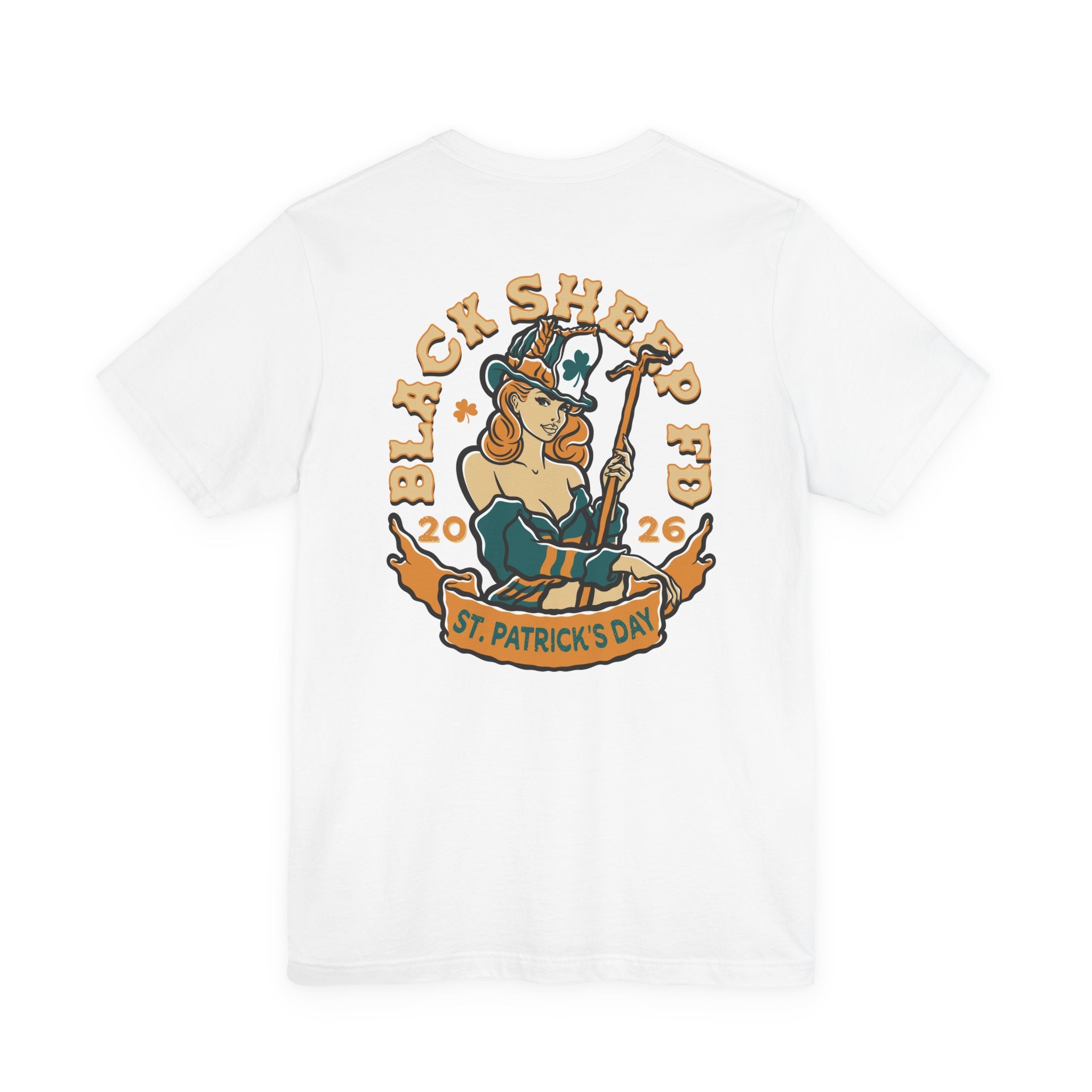 St. Patrick's Day Black Sheep Tee – Retro Lucky Pinup Graphic Shirt