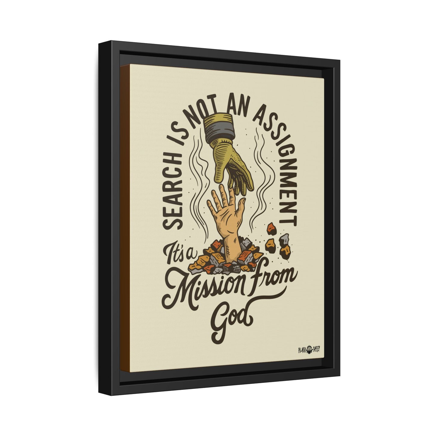 Black Sheep "More Than An Assignment" Framed Canvas Art by M.Premo