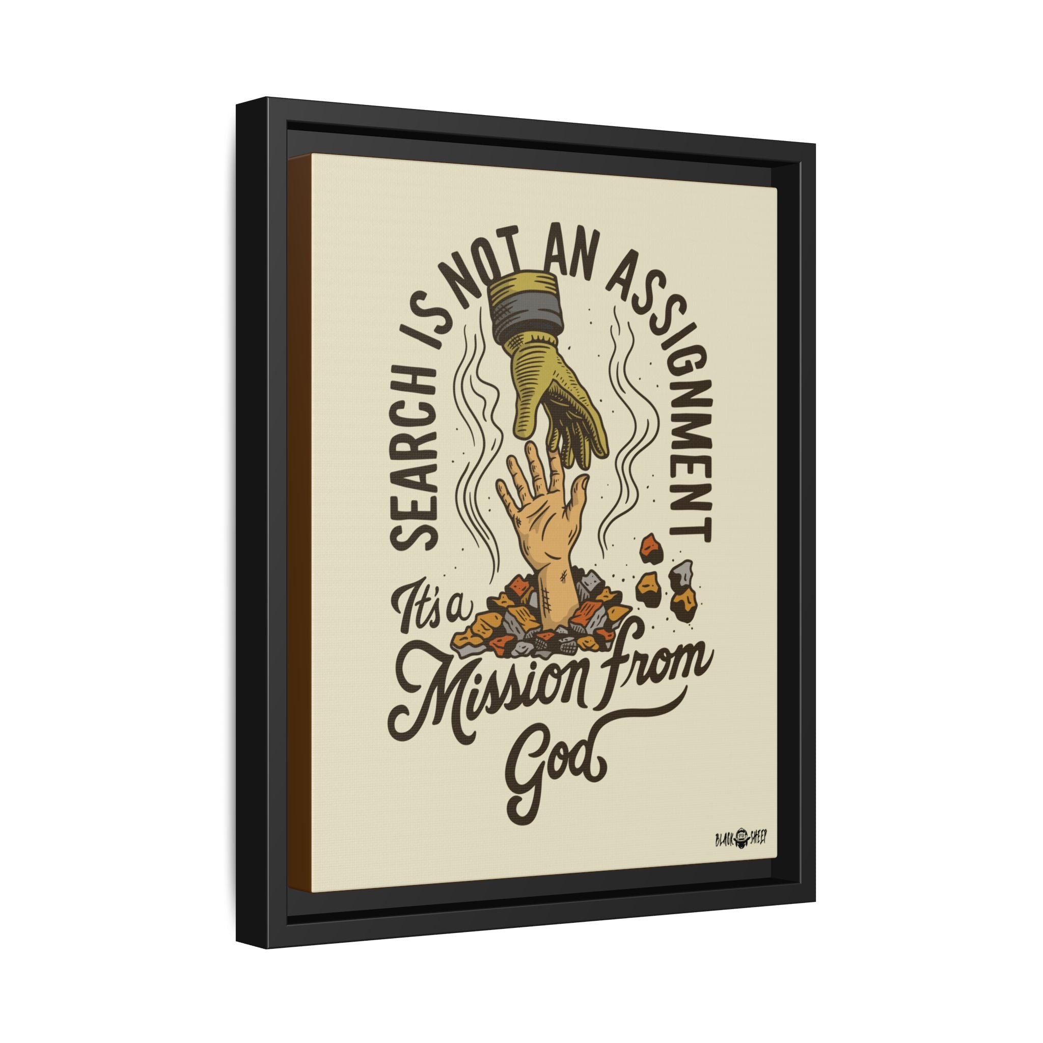 Black Sheep "More Than An Assignment" Framed Canvas Art by M.Premo