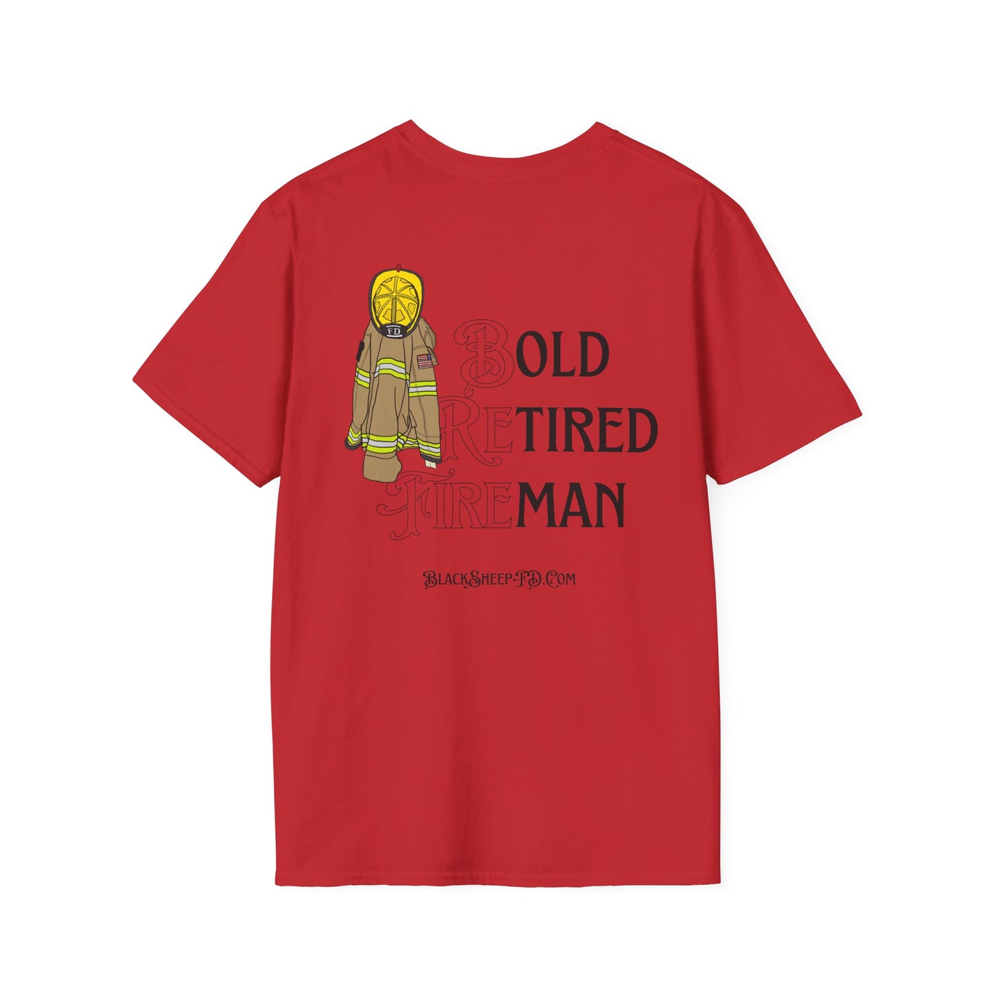 Bold Retired Fireman - Old Tired Man Graphic Tee