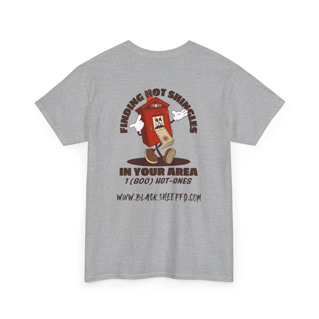 Fire Alarm Box "Looking For Hot Shingles" Heavy Blend Tee