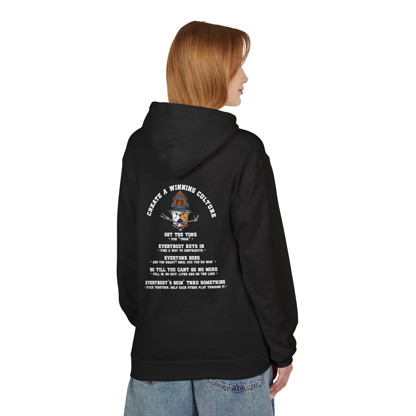 'Create a Winning Culture' Sudbury Lessons Inspirational Crew Hoodie