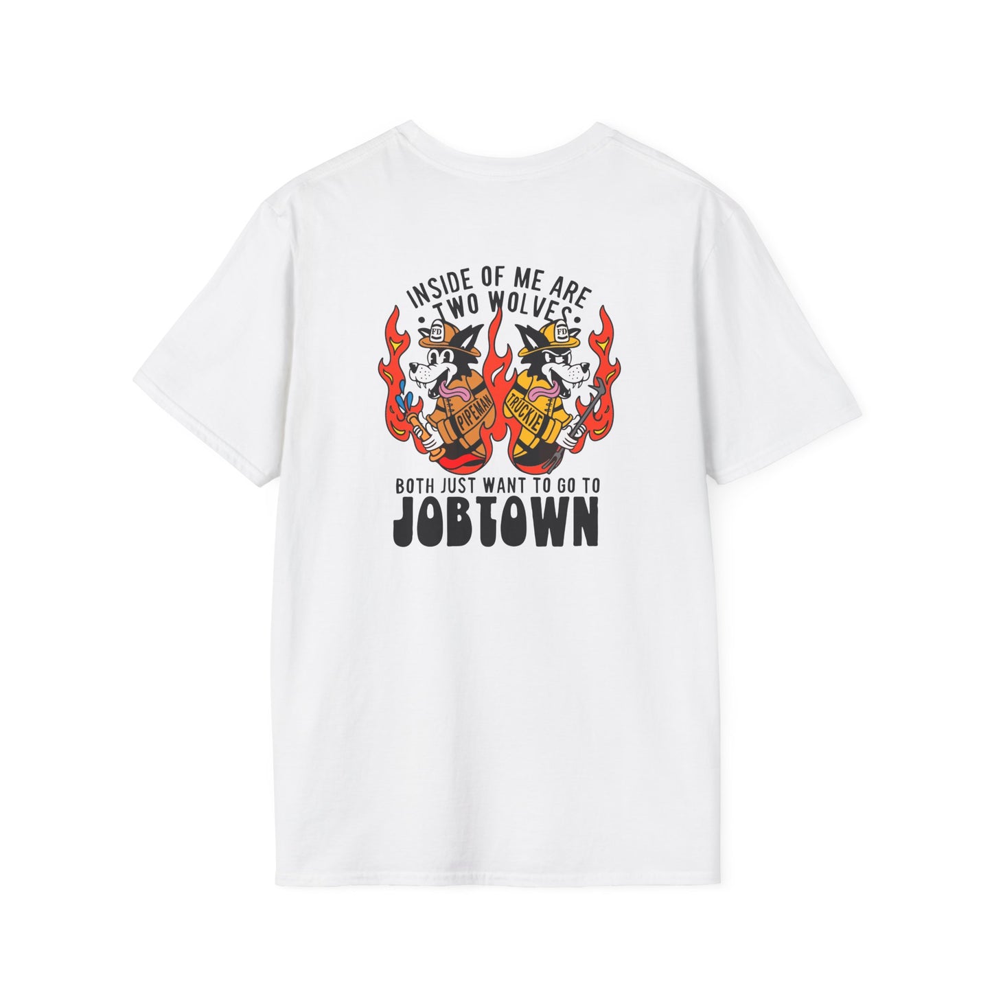 "Inside of Me Are Two Wolves," Firefighter Soft Style Tee Shirt