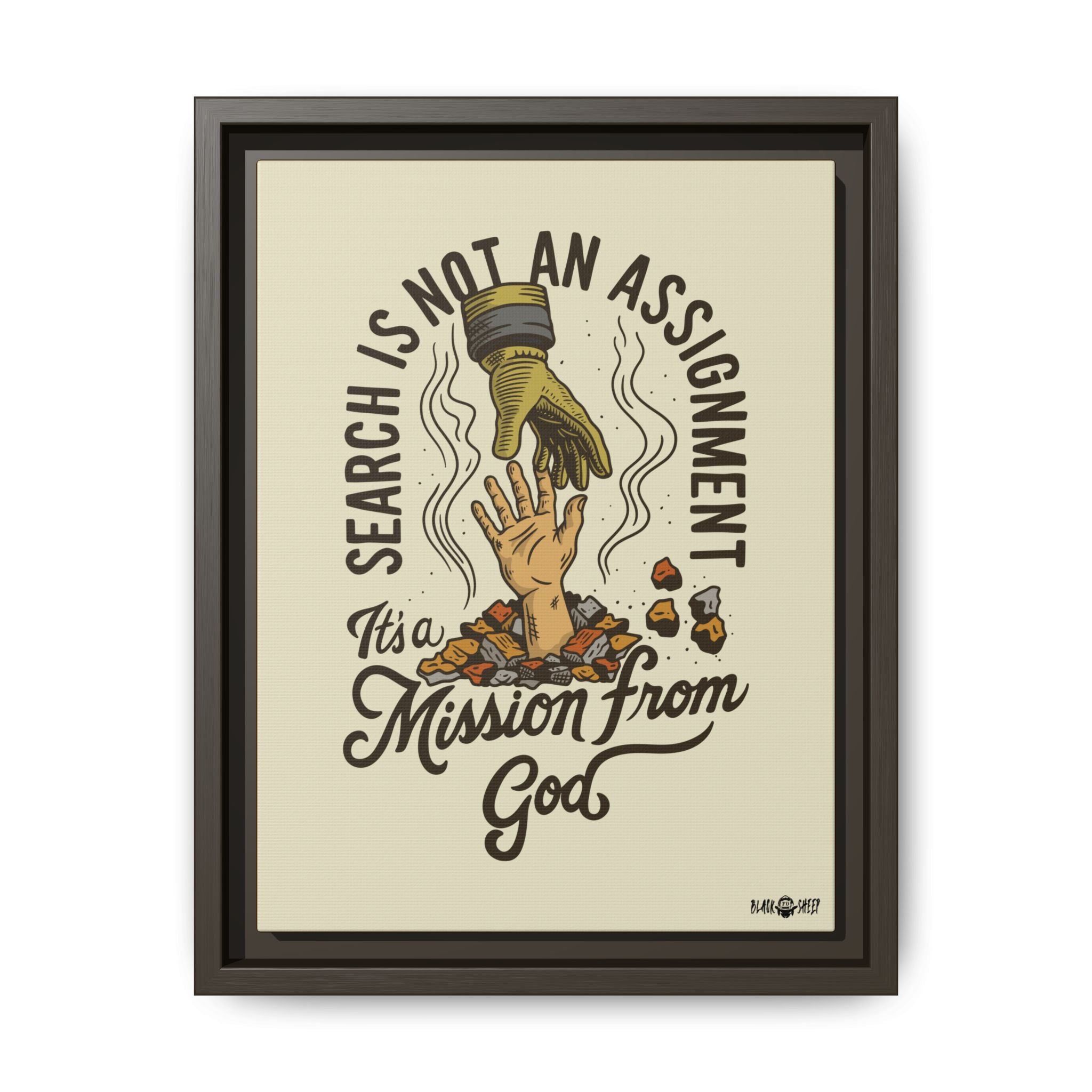 Black Sheep "More Than An Assignment" Framed Canvas Art by M.Premo