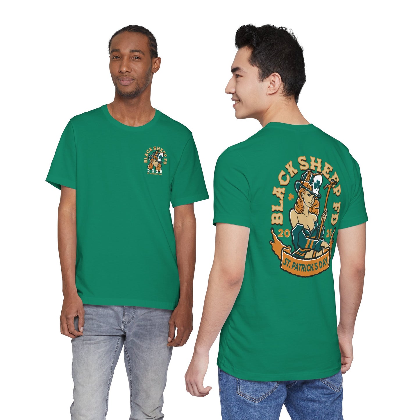 St. Patrick's Day Black Sheep Tee – Retro Lucky Pinup Graphic Shirt