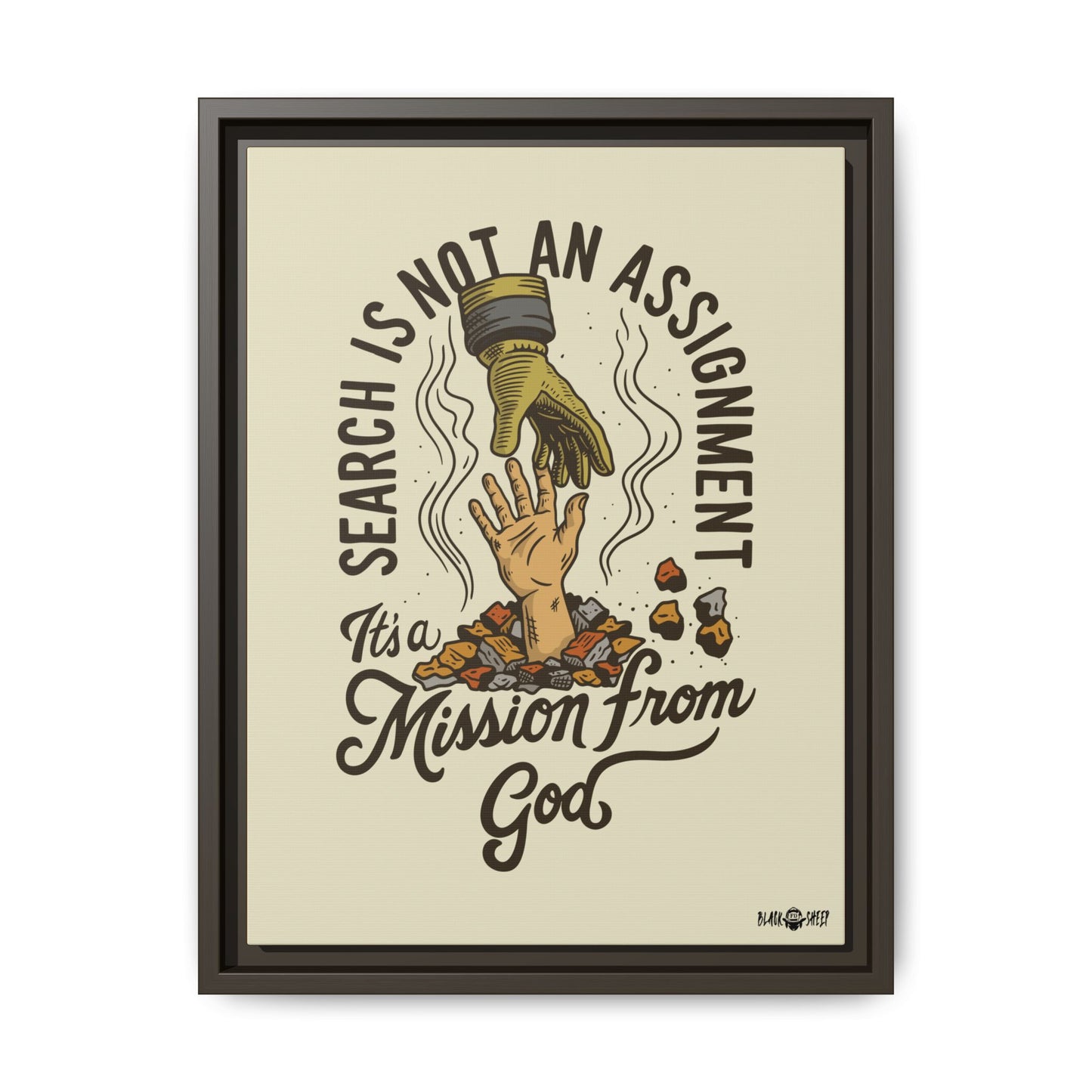 Black Sheep "More Than An Assignment" Framed Canvas Art by M.Premo