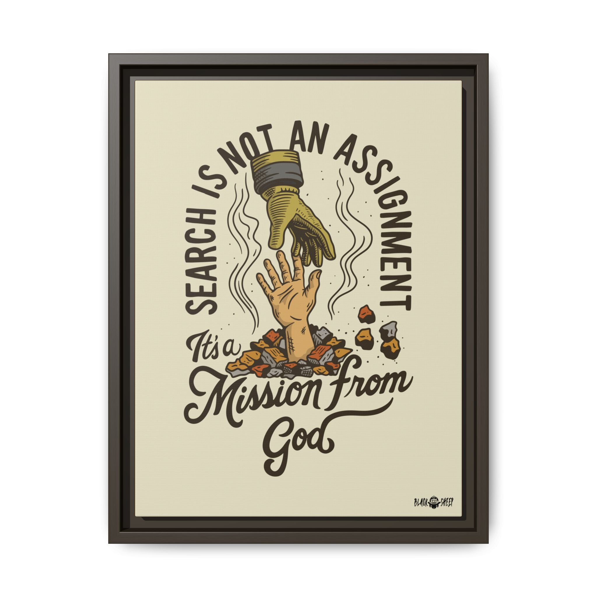 Black Sheep "More Than An Assignment" Framed Canvas Art by M.Premo