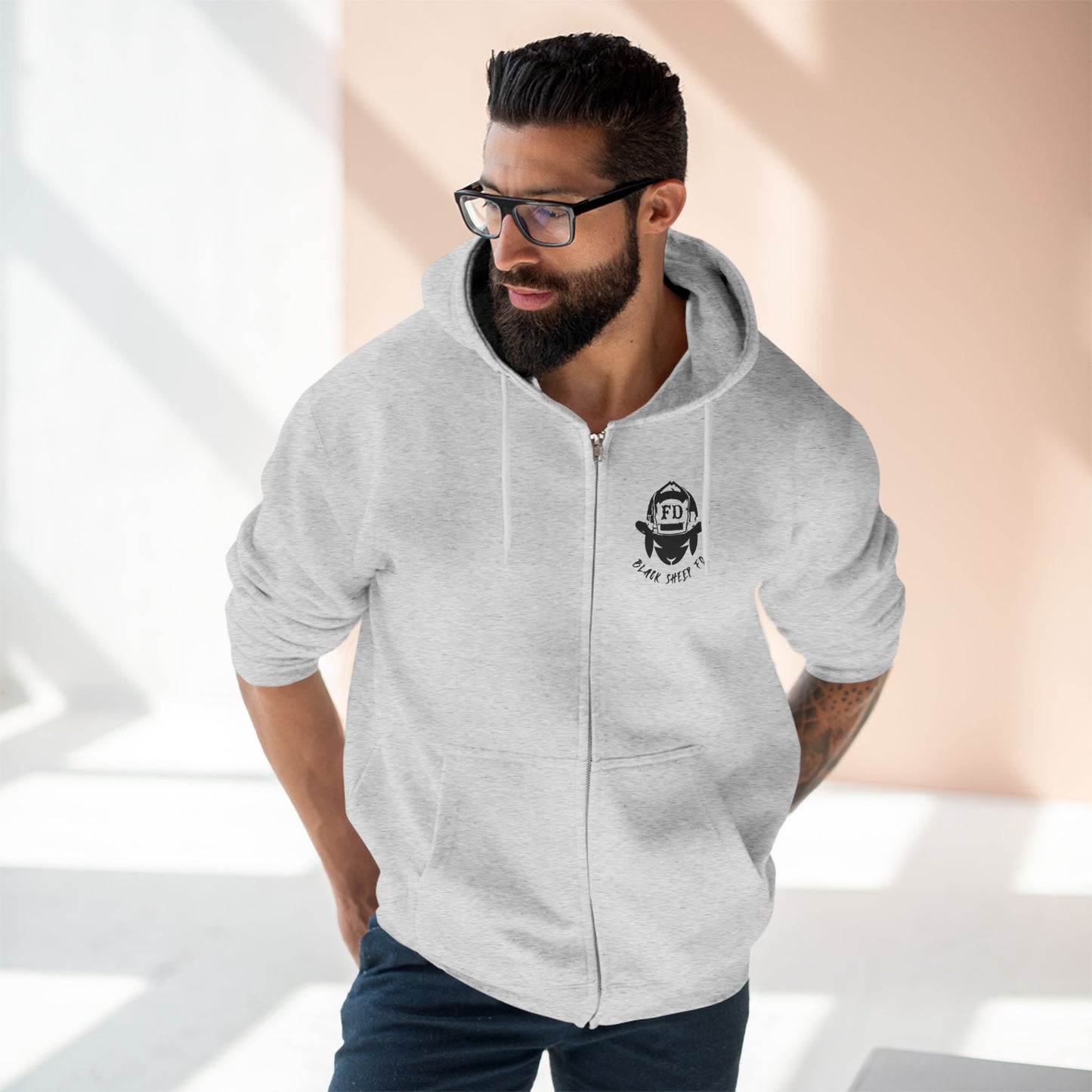 "Plastic is For Tupperware" Black Sheep FD Full Zip Hoodie