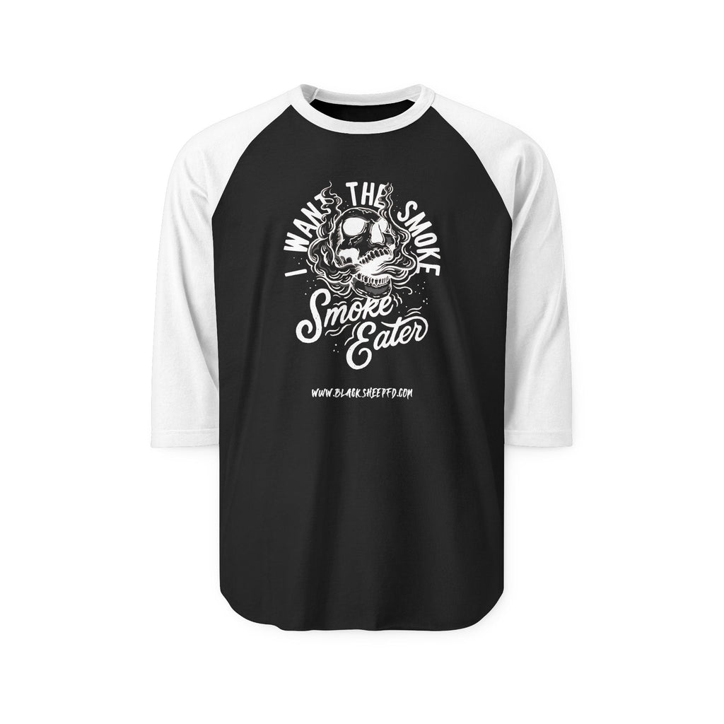 "Smoke Eater" Raglan Baseball Style Shirt Firefighter Tee