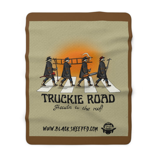 "Truckie Road" Sherpa Station Blanket