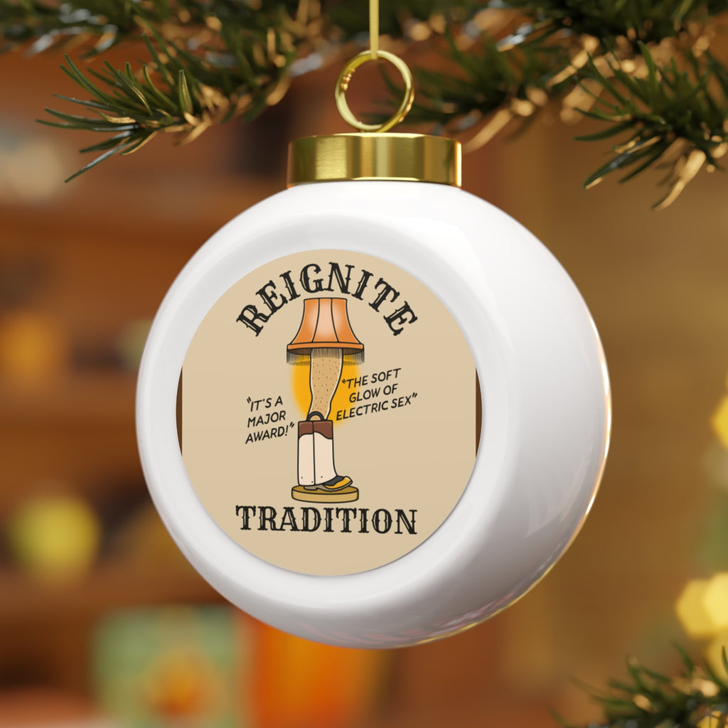 "Reignite Tradition" Fire Service Leg Lamp Christmas Ornament