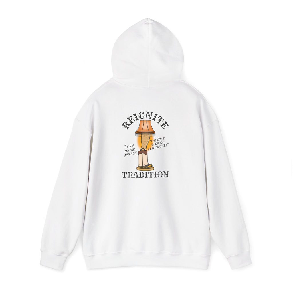 Retro Lamp Tradition Hoodie — "Reignite Tradition" Hoodie