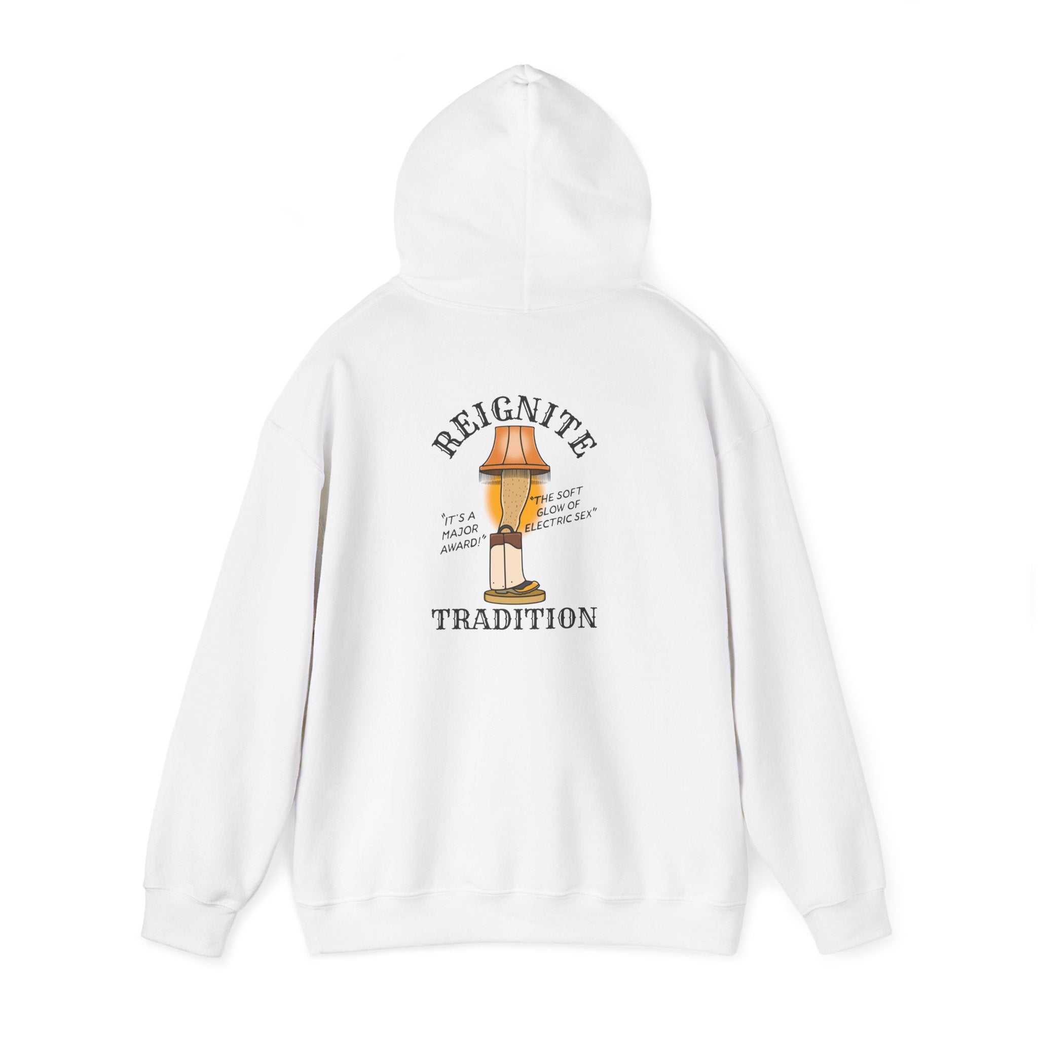 Retro Lamp Tradition Hoodie — "Reignite Tradition" Hoodie