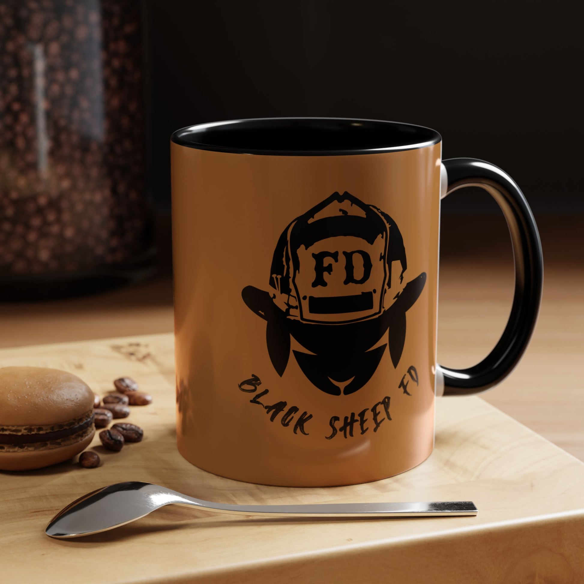 Black Sheep "Peace & Quiet" Premo Artwork Coffee Mug (Brown/Black Accents)