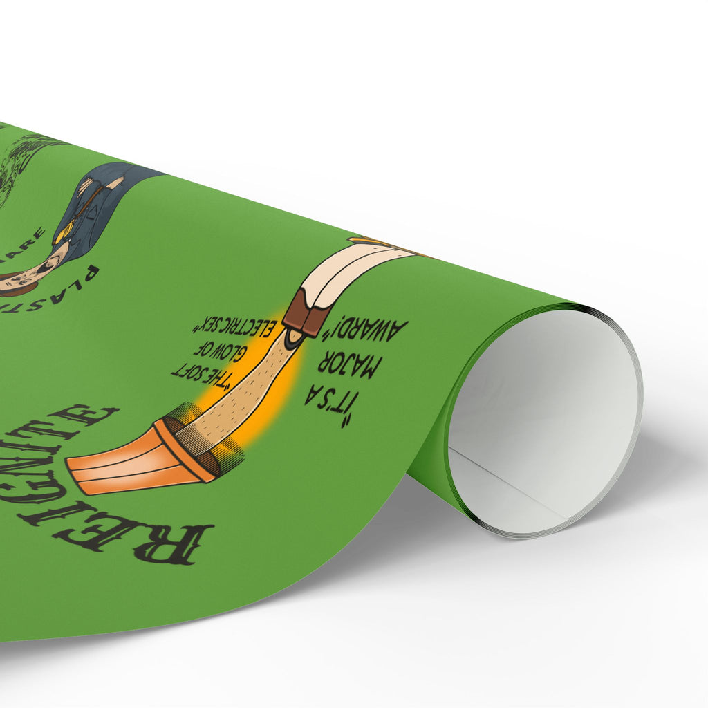 Wrapping Paper Roll — Retro Vintage Barber Tools Pattern