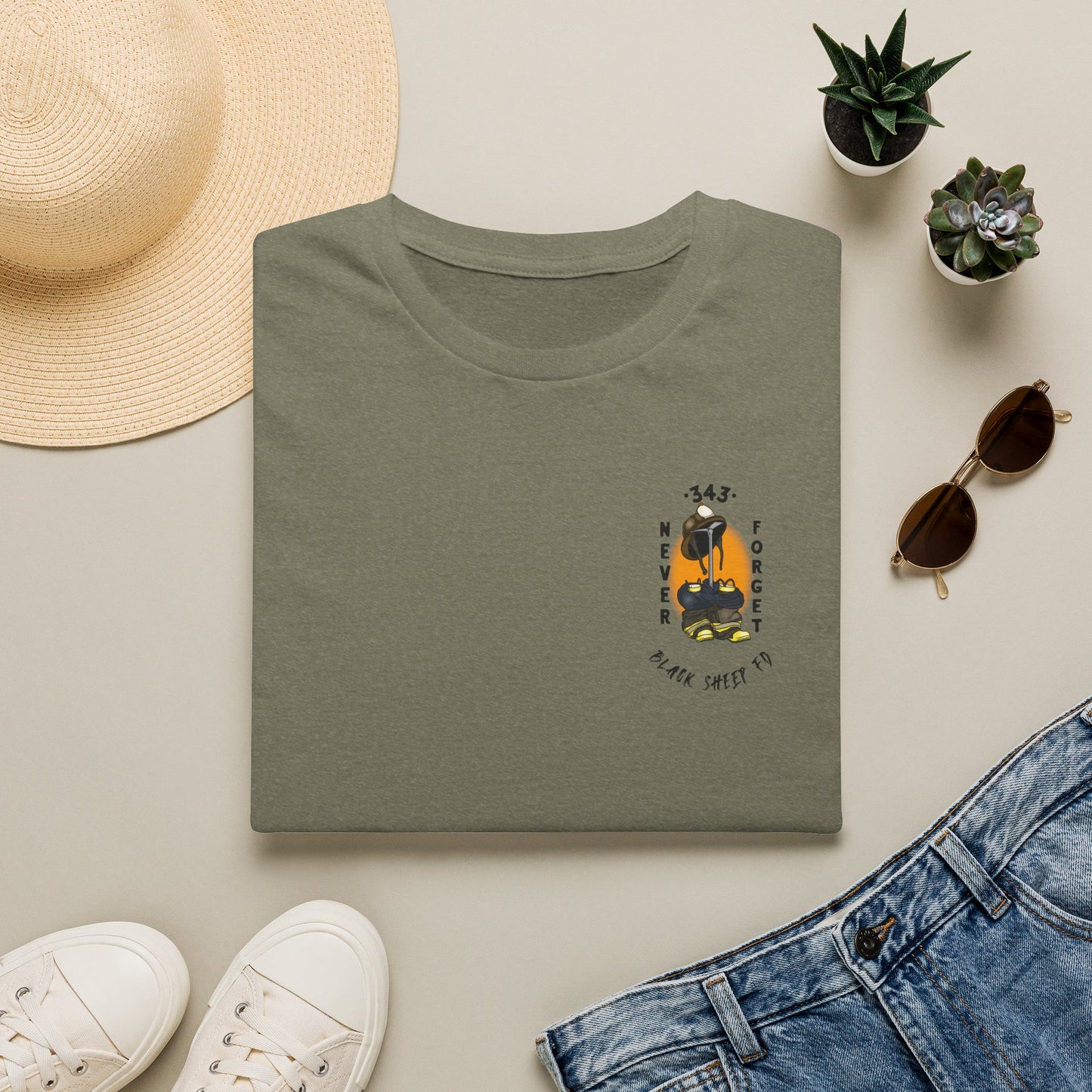 343 Never Forget Memorial Graphic Tee