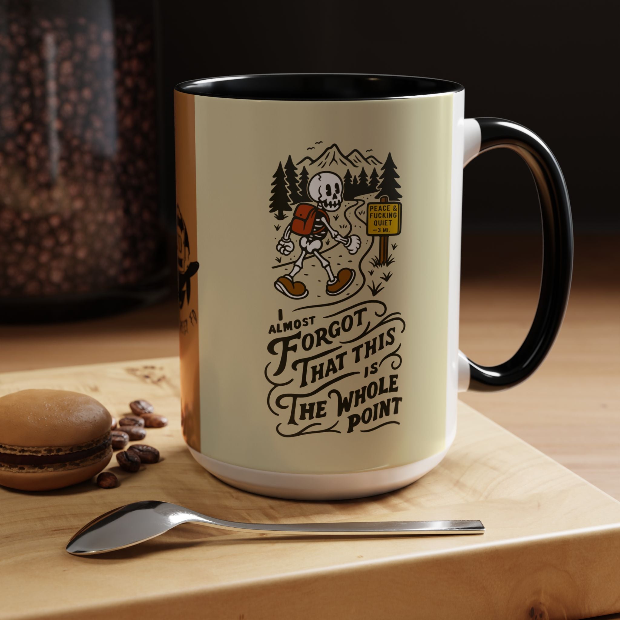 Black Sheep "Peace & Quiet" Premo Artwork Coffee Mug (Brown/Black Accents)