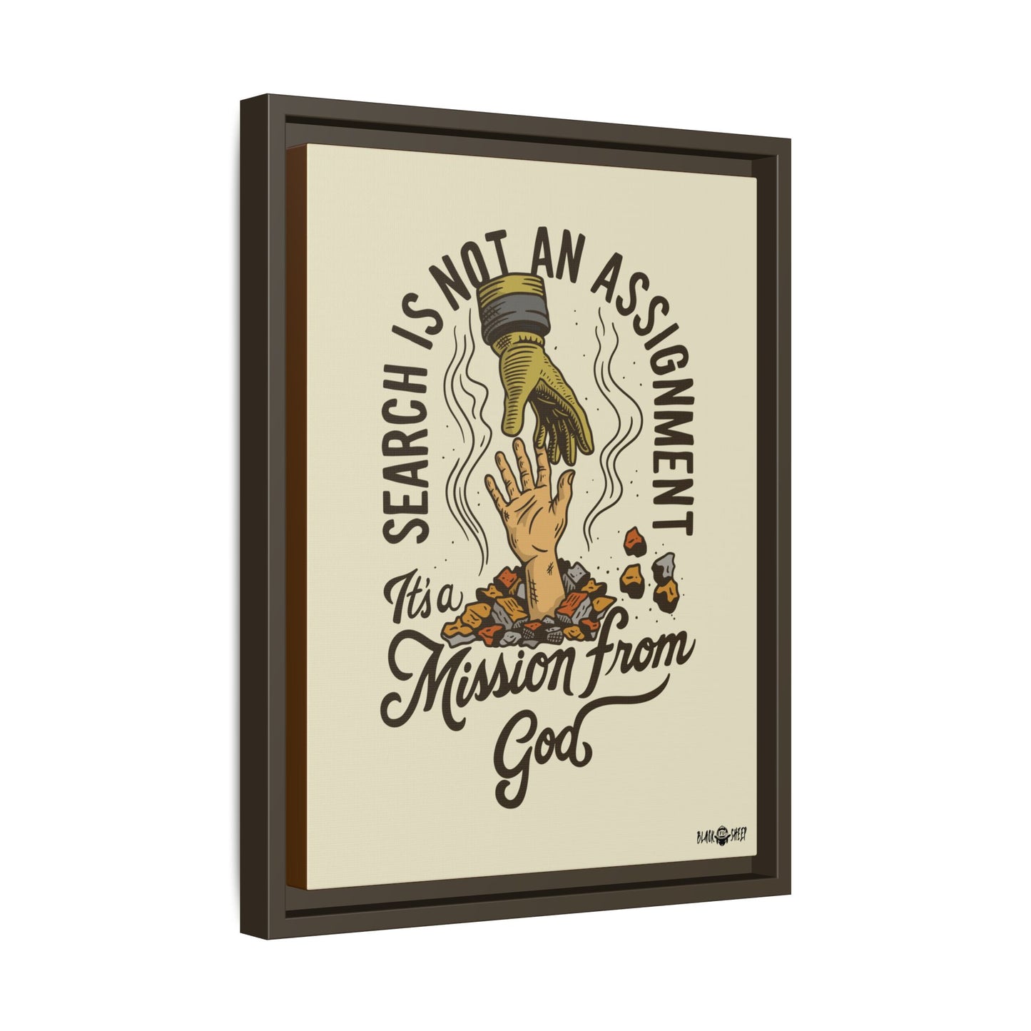 Black Sheep "More Than An Assignment" Framed Canvas Art by M.Premo