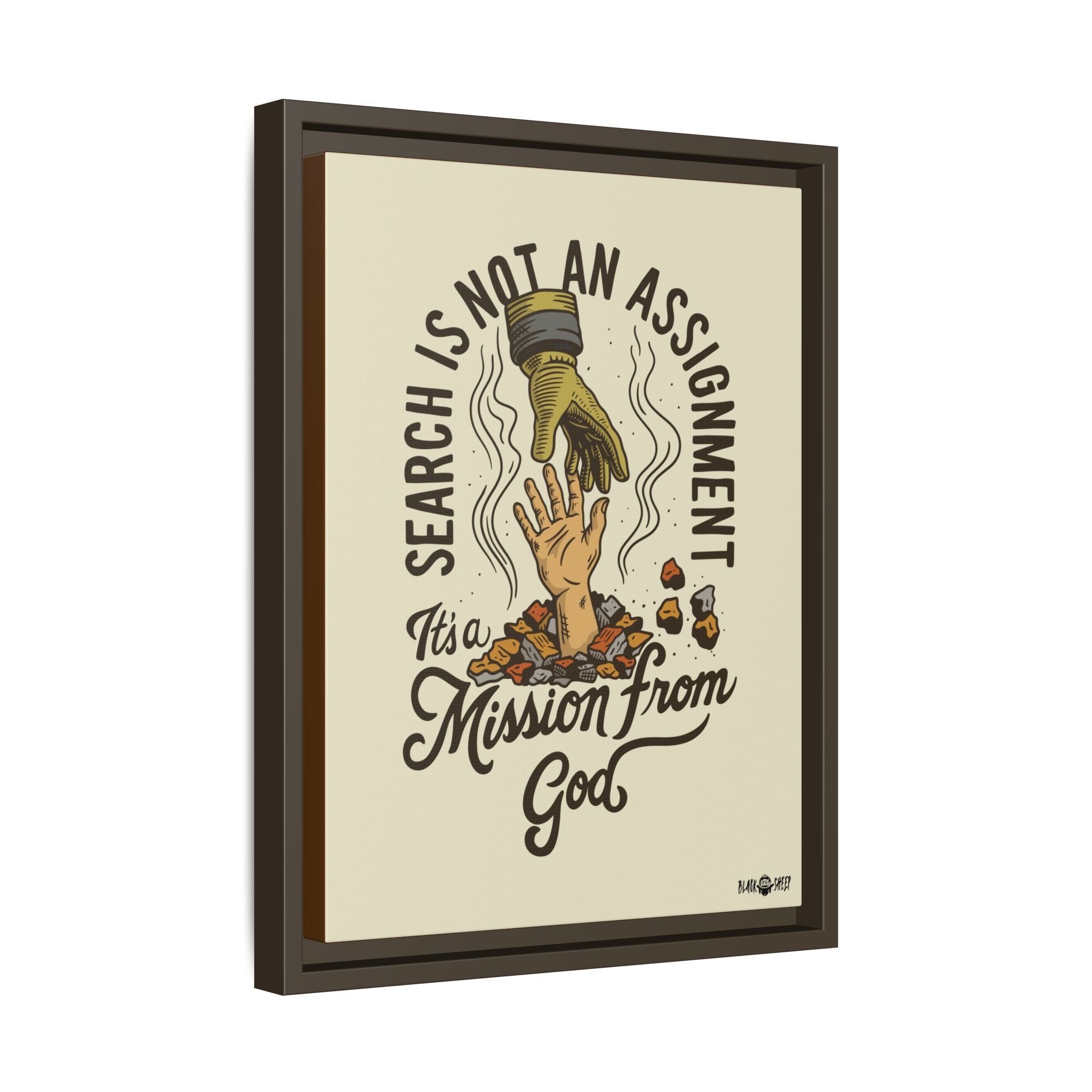 Black Sheep "More Than An Assignment" Framed Canvas Art by M.Premo