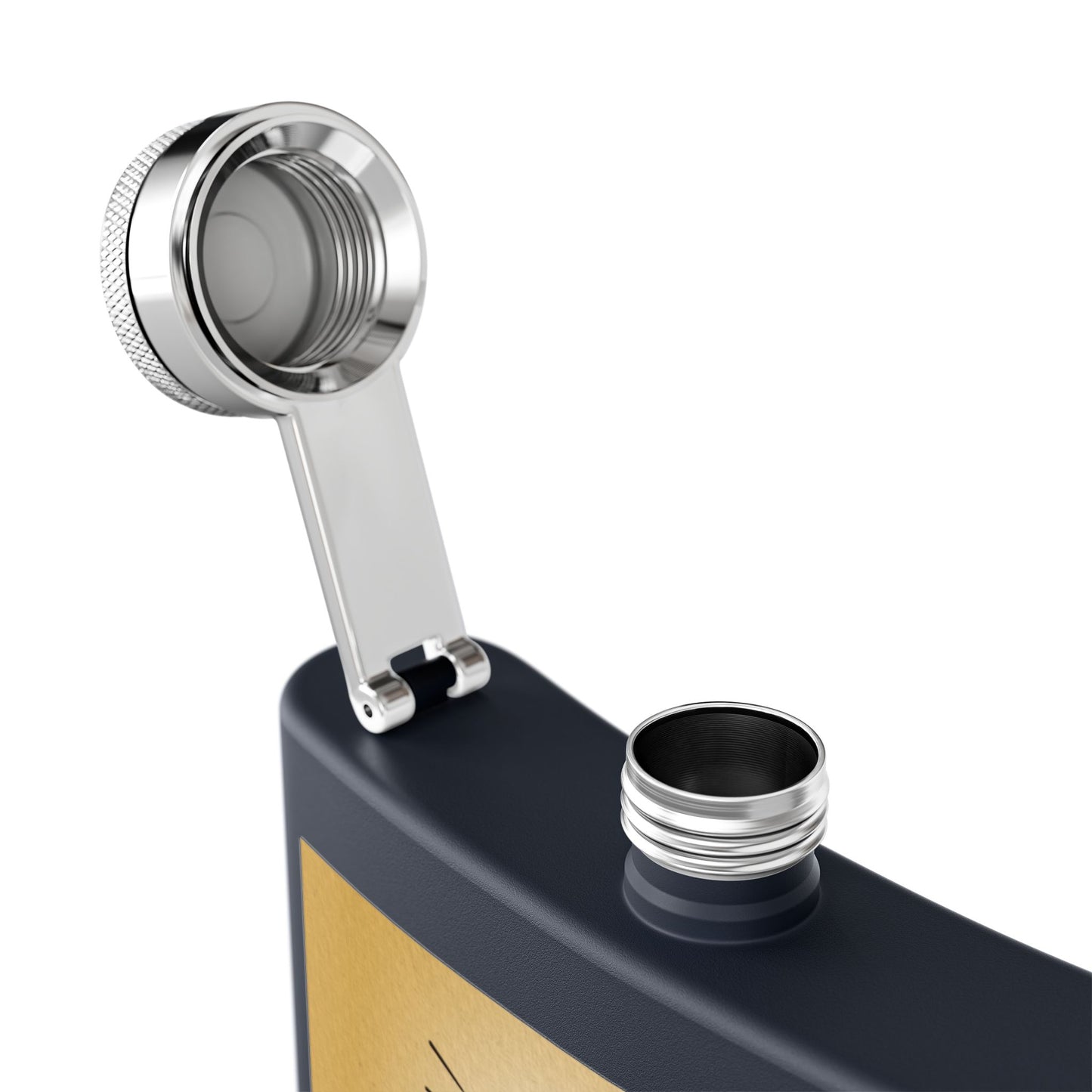 "Forged In The Flames" Stainless Steel Flask - 6oz Tattoo-Style Hip Flask