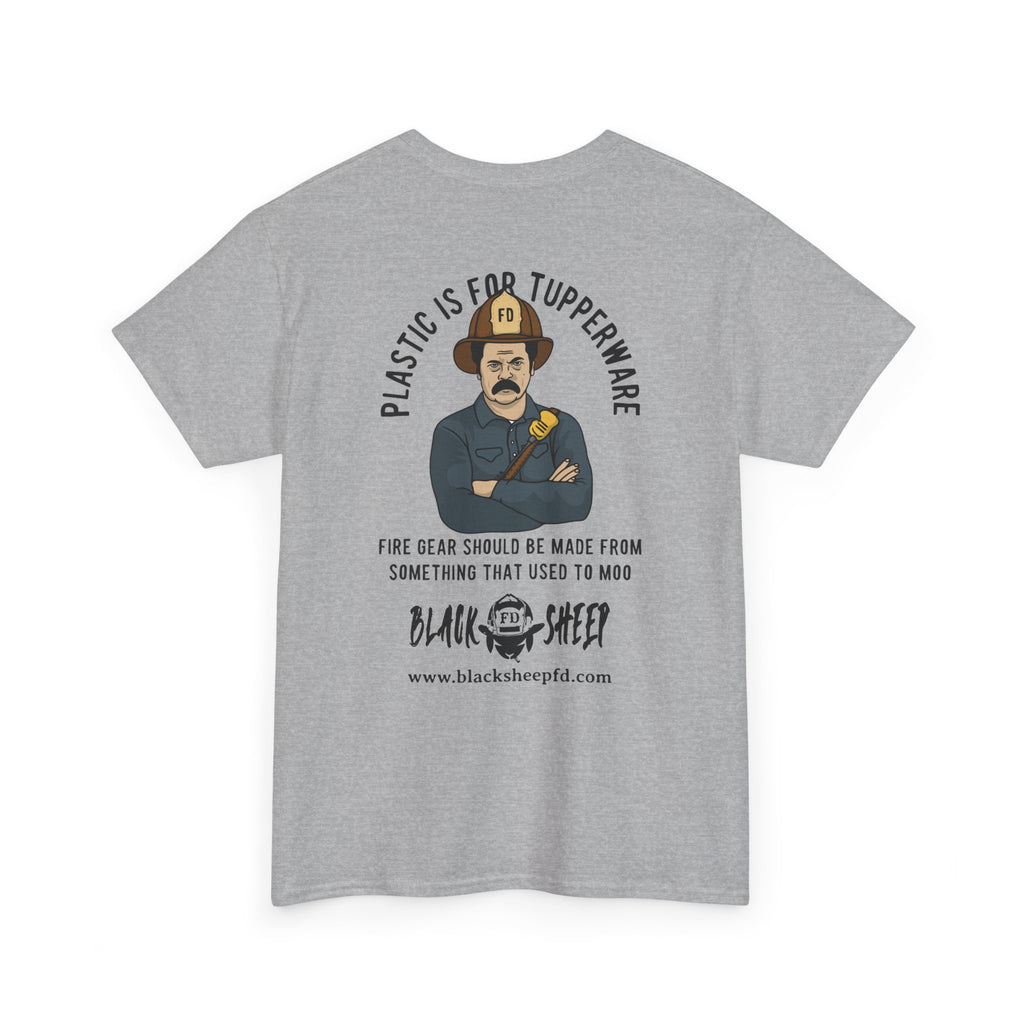 Black Sheep "Plastic Is For Tupperware" Heavy Tee