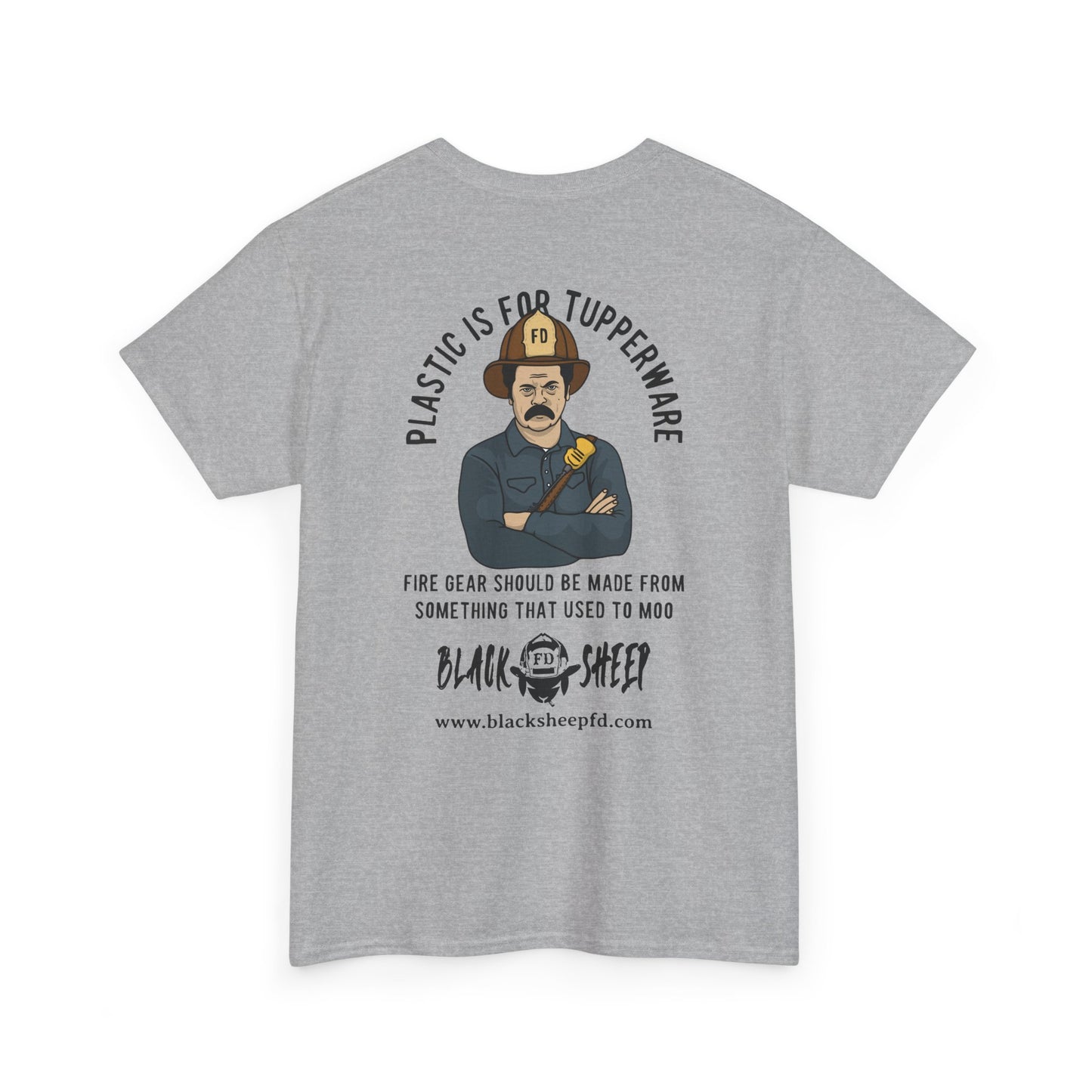 Black Sheep "Plastic Is For Tupperware" Heavy Tee