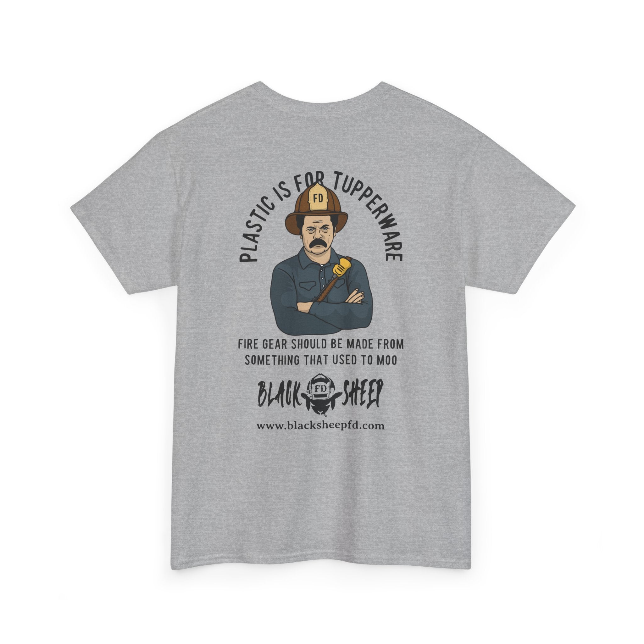 Black Sheep "Plastic Is For Tupperware" Heavy Tee