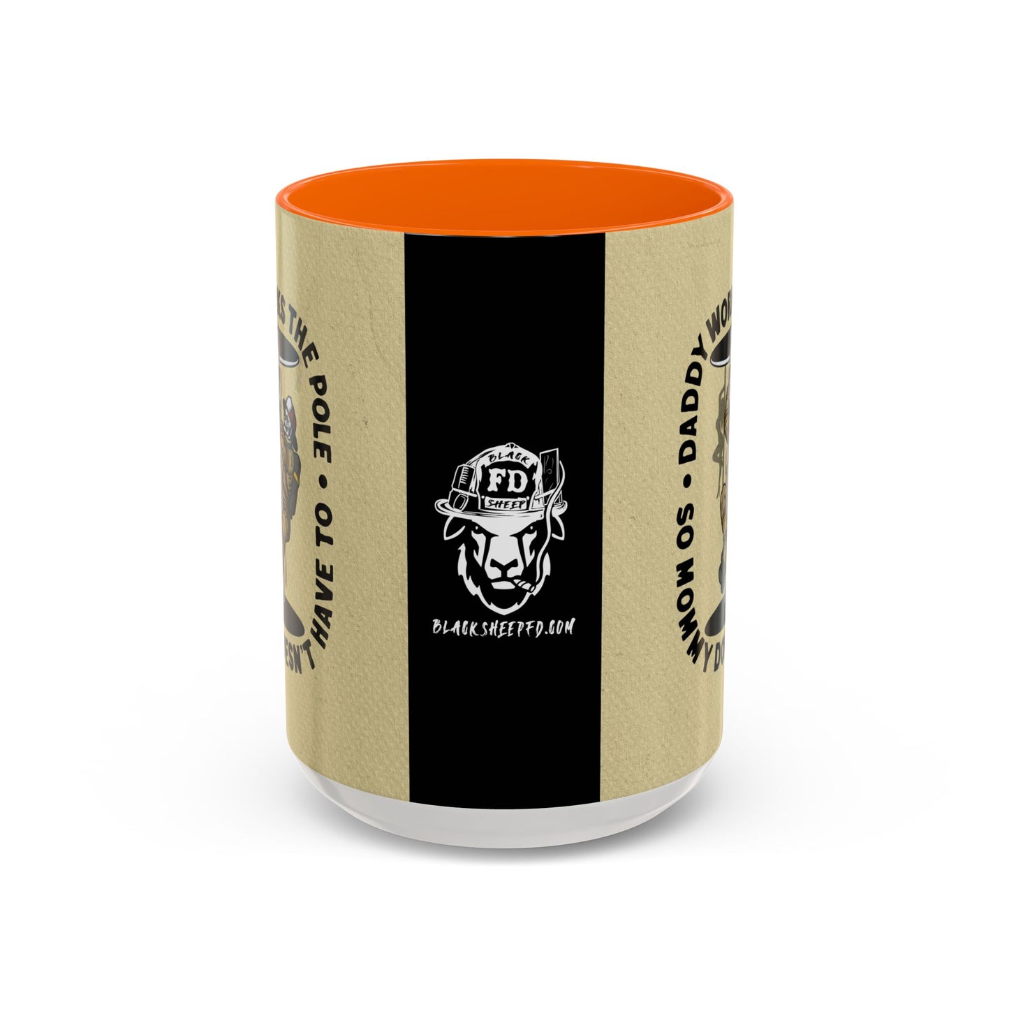 "Daddy Works the Pole" Firefighter Coffee Mug 15oz