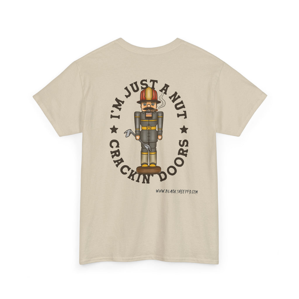Nutcracker Tee – “I’m Just a Nut Crackin’ Doors” Holiday Graphic Shirt