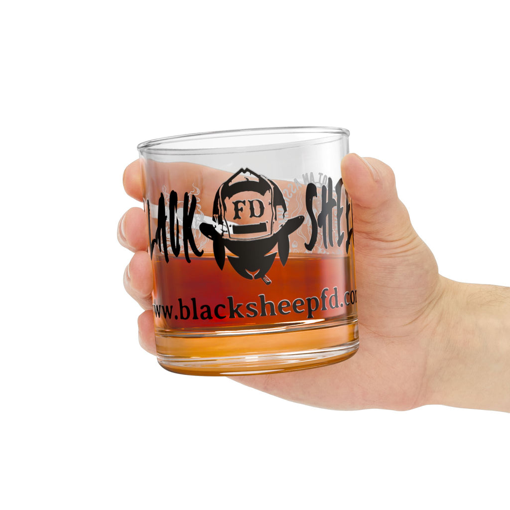 Black Sheep Firefighter 10oz Rocks Glass – Etched Whiskey Tumbler