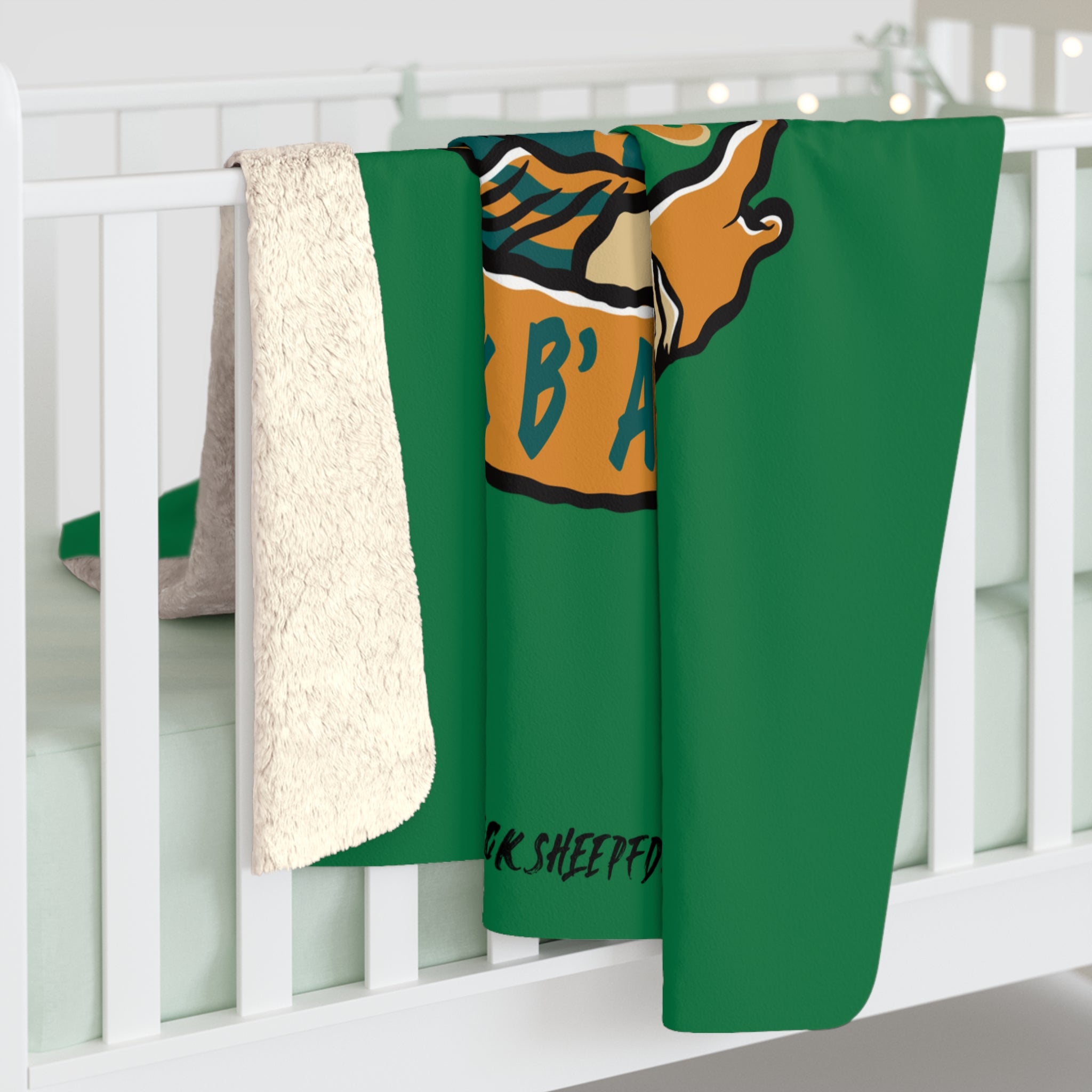 Shamrock Lady Sherpa Blanket — 'Black Sheep F.D.' Non-Striped 2026