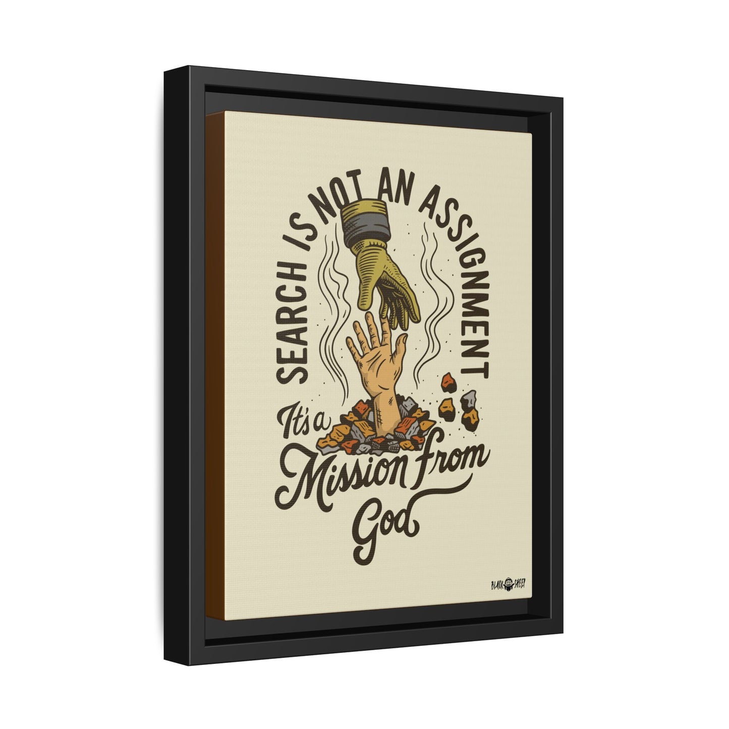 Black Sheep "More Than An Assignment" Framed Canvas Art by M.Premo