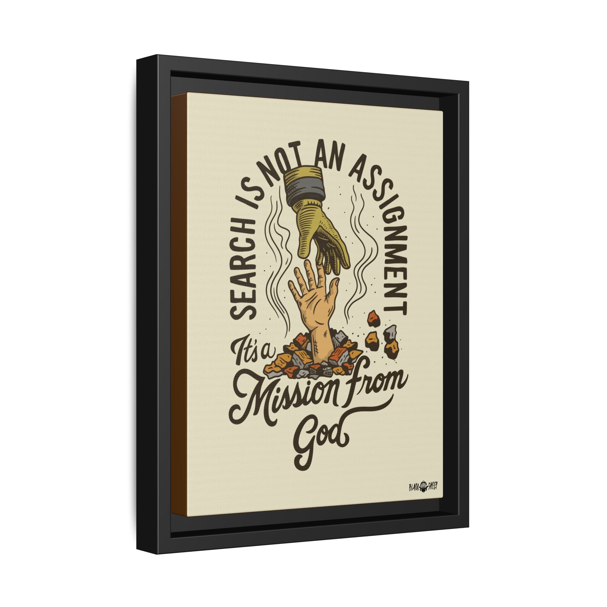 Black Sheep "More Than An Assignment" Framed Canvas Art by M.Premo