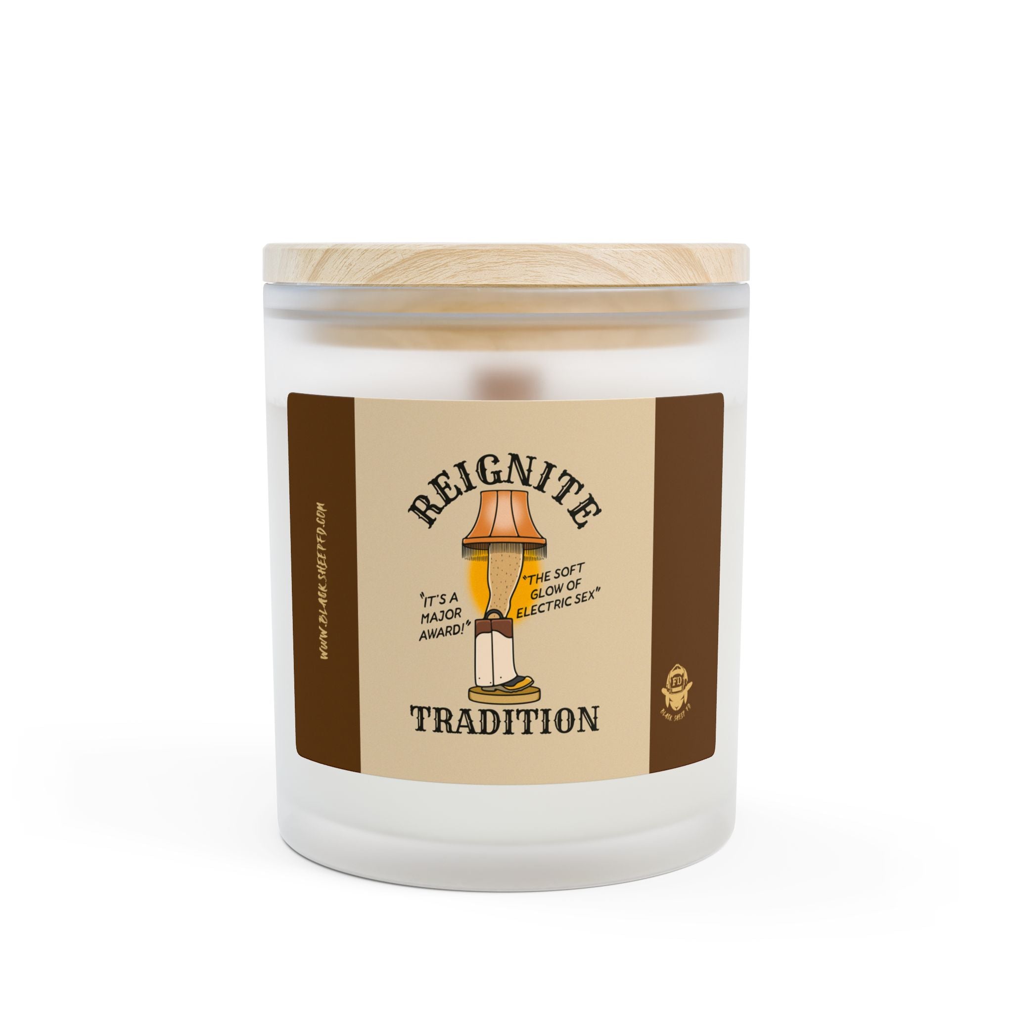 Reignite Tradition Frosted Glass Candle – 11oz Vintage Lamp Scented Candle