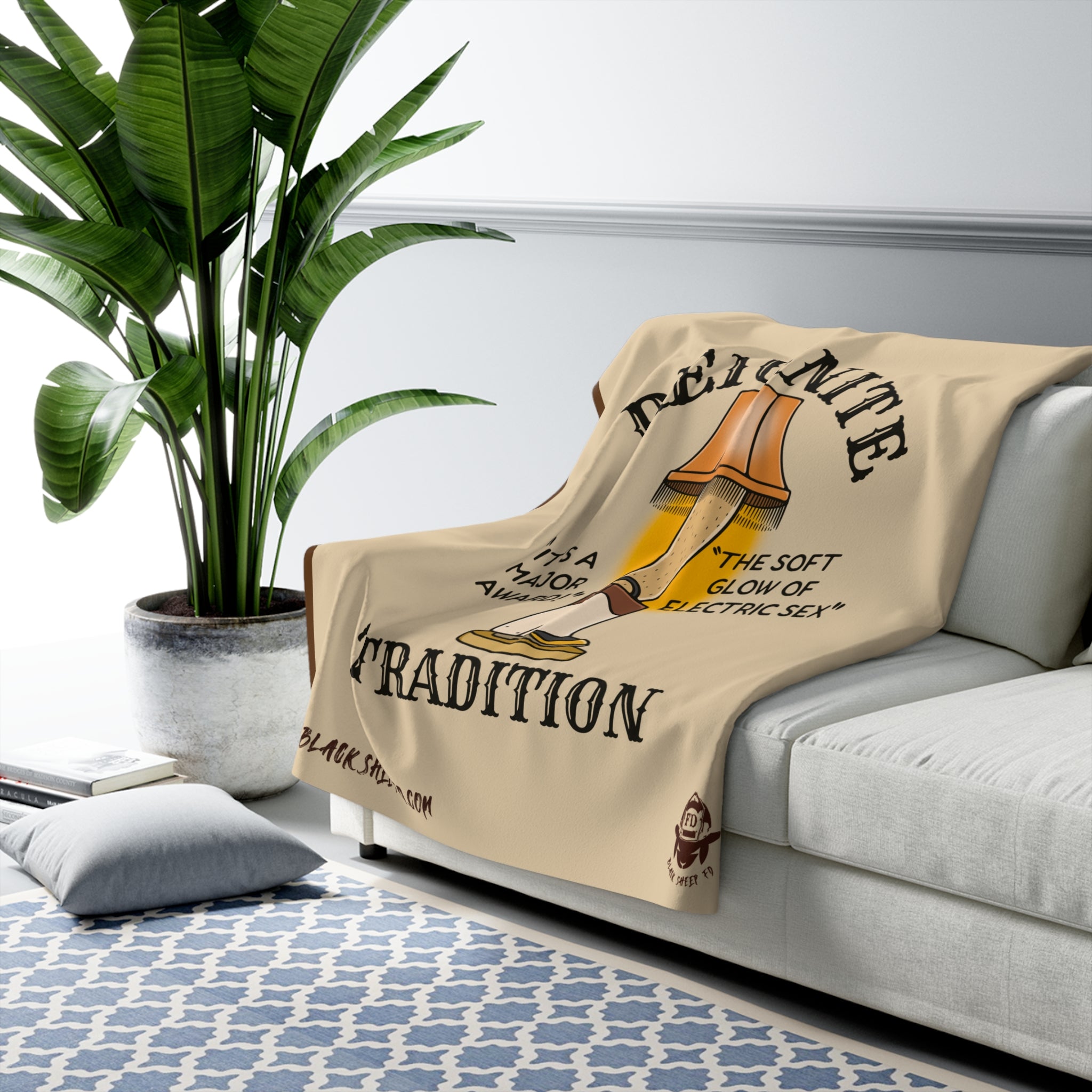 "Reignite Tradition" Leg Lamp Sherpa Blanket/Throw
