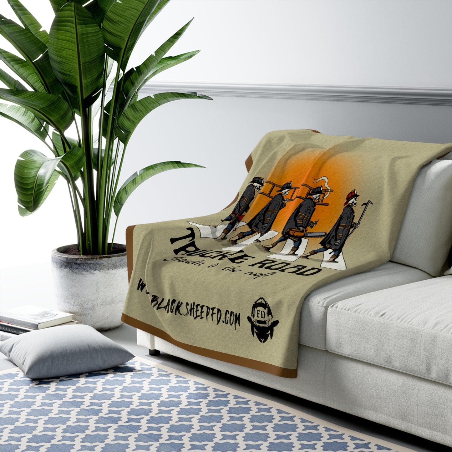 "Truckie Road" Sherpa Station Blanket