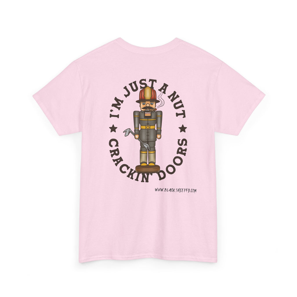 Nutcracker Tee – “I’m Just a Nut Crackin’ Doors” Holiday Graphic Shirt