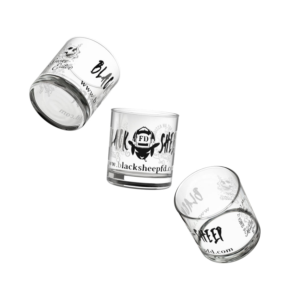 Black Sheep Firefighter 10oz Rocks Glass – Etched Whiskey Tumbler