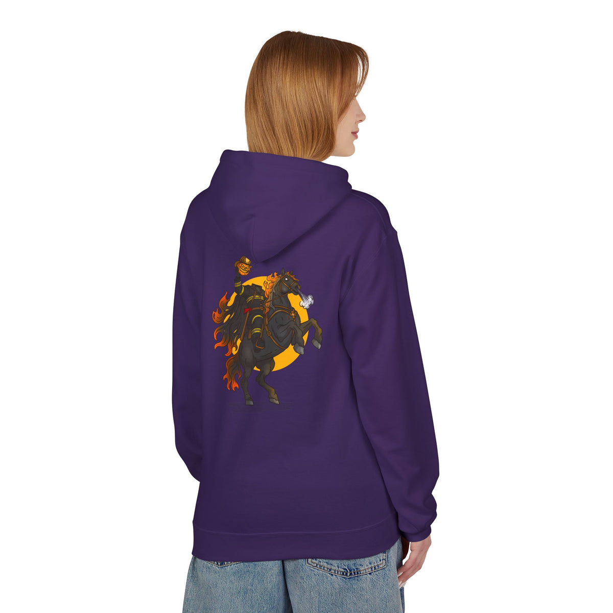 Headless Firefighter Horseman Hoodie — Halloween Horseman Graphic Pullover