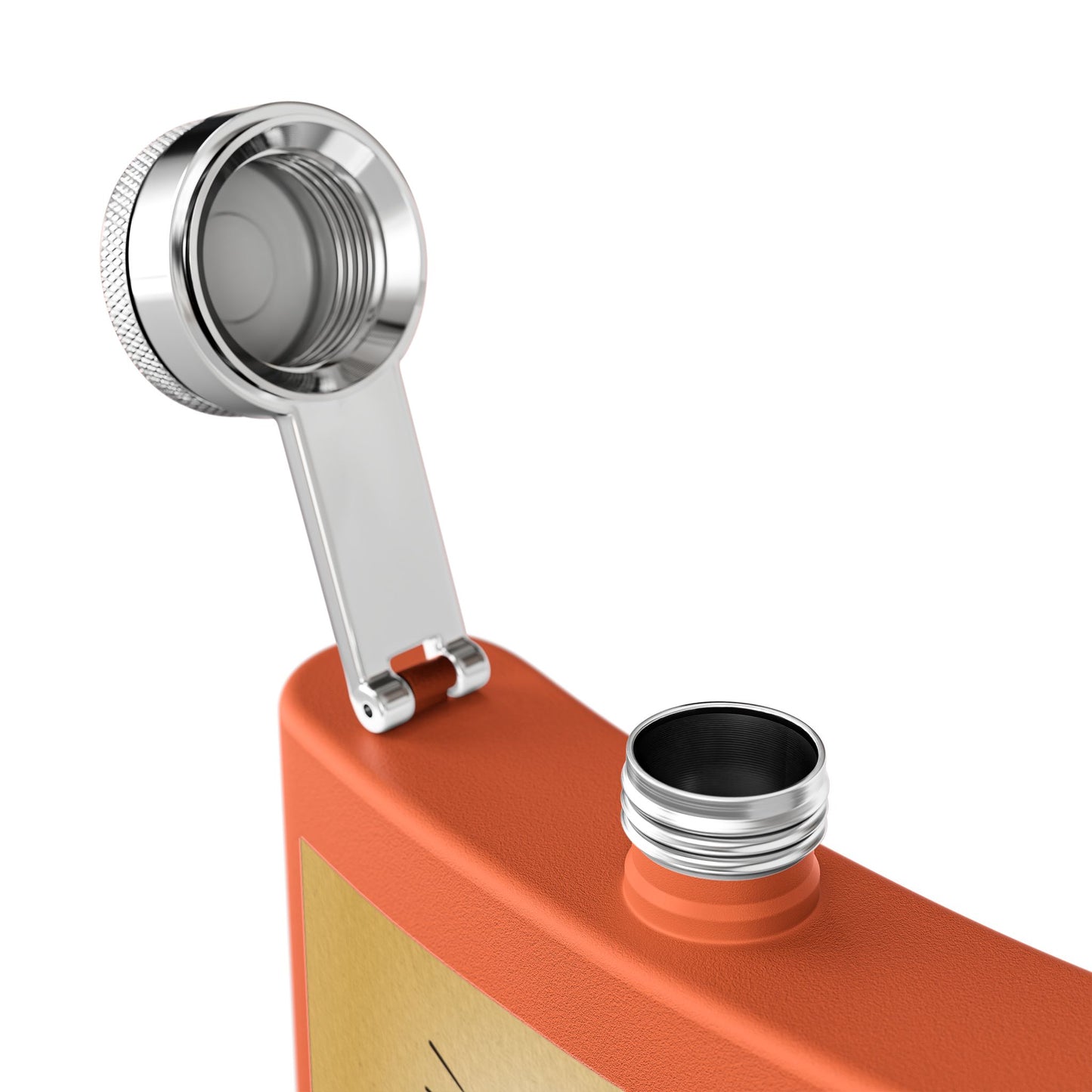 "Forged In The Flames" Stainless Steel Flask - 6oz Tattoo-Style Hip Flask