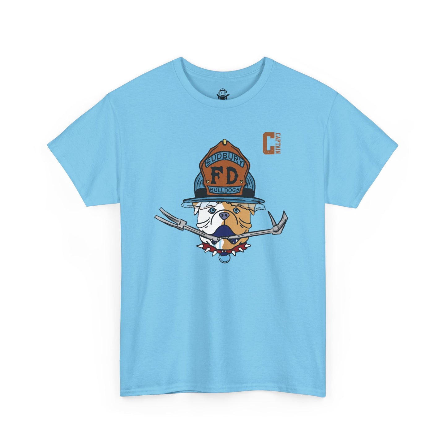 Firefighter Sudbury Bulldogs FD Tee — Lettered "C" Captain T-Shirt