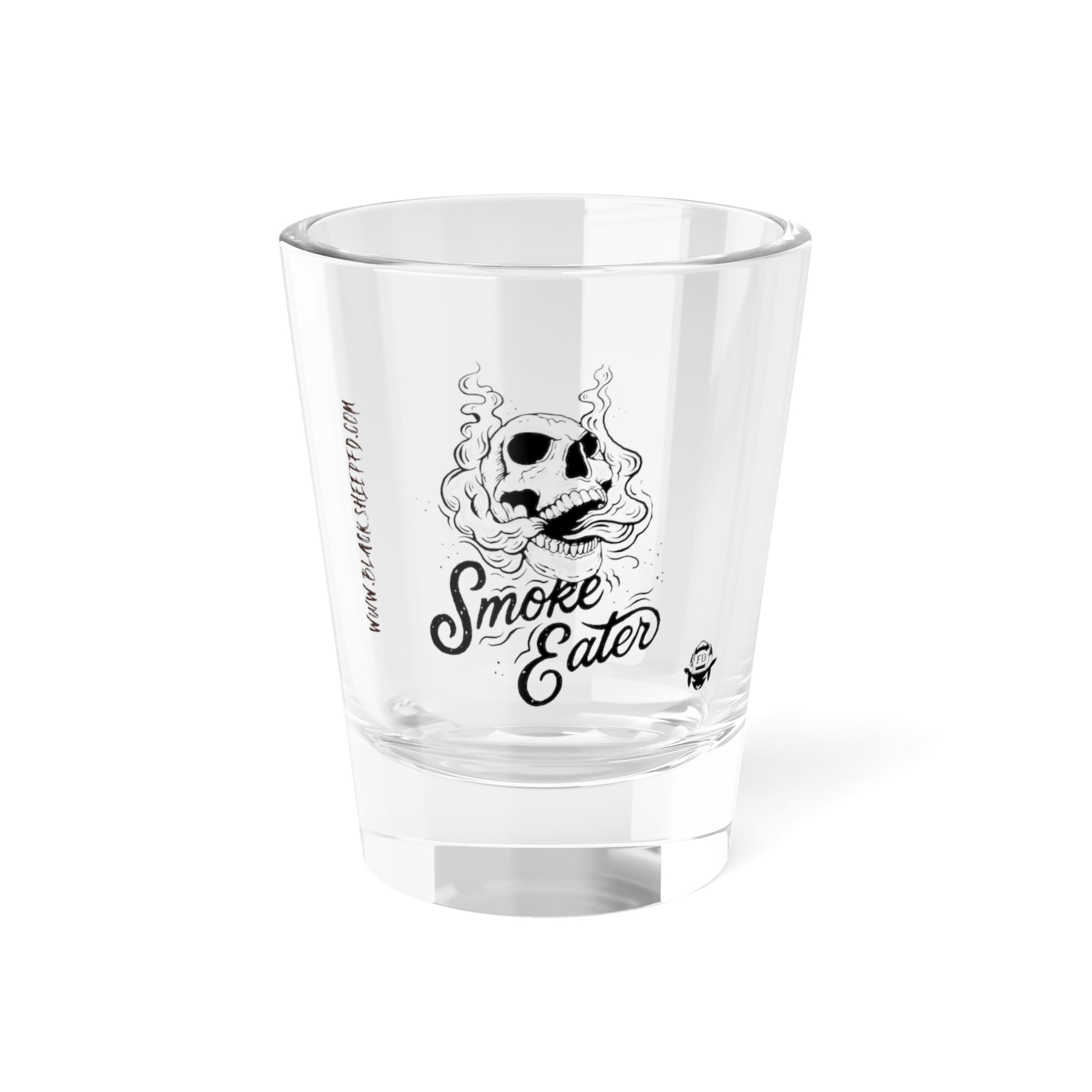 Smoke Eater Skull 1.5oz Shot Glass – Skull & Smoke Design