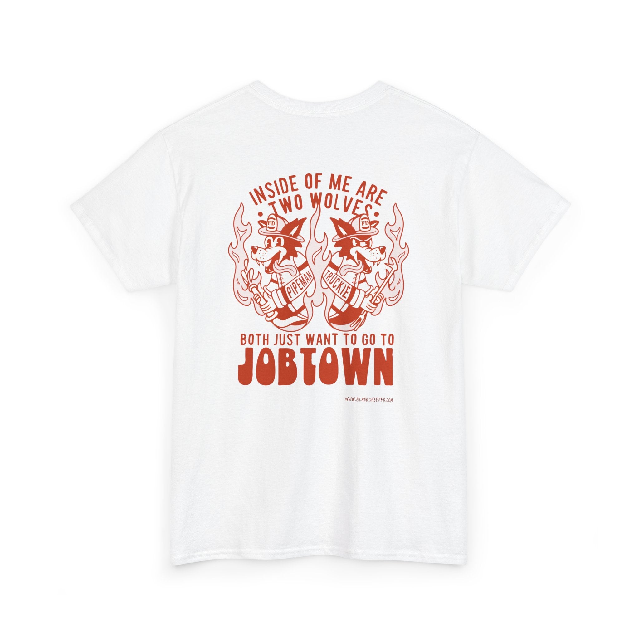 Job Town Wolves “Inside of Me Are Two Wolves” Retro Coloration Tattoo Shirt